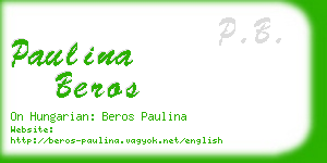 paulina beros business card